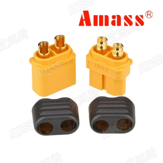 Amass XT60H-F Female XT60H-M Male Remote Control Aircraft Model Battery With Sheathed Plug